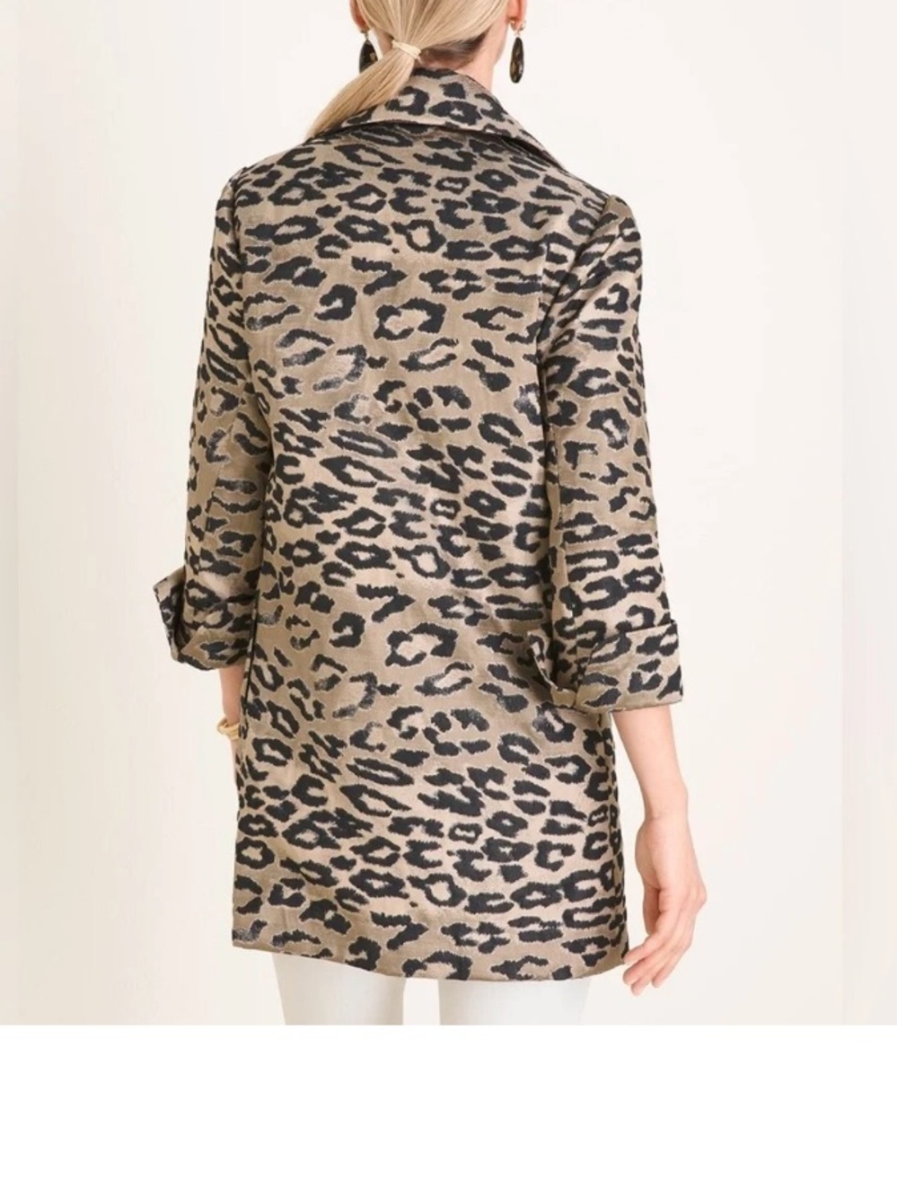 Chico’s Animal Print Open Topper Jacket - Picture 2 of 7